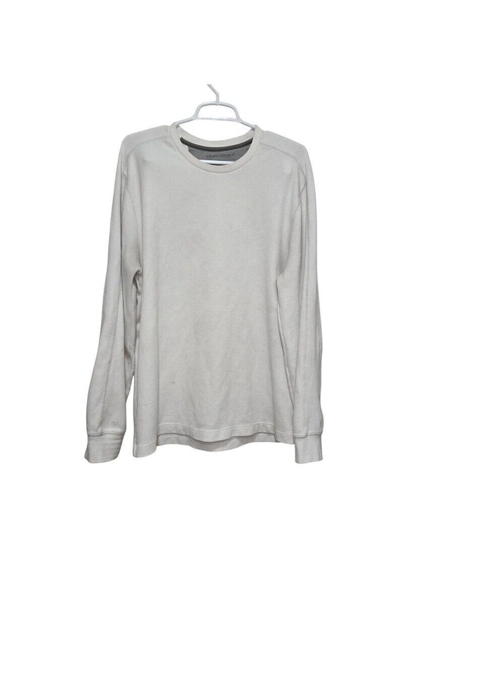Banana Republic Men’s XL Cream Waffle Knit Thermal Crewneck Shirt